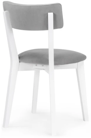 Деревянный стул Woodville Гилмар серый велюр / белый 515982