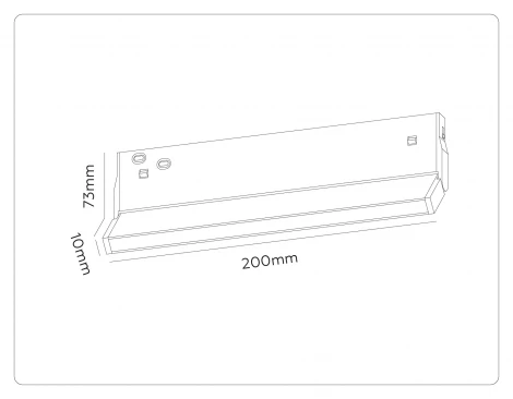 Трековый светильник магнитный светодиодный 3CCT 3000K-6000K 10W 48V Ambrella Track System GL2350