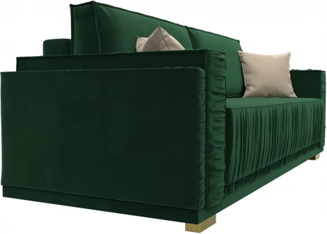Диван прямой Лига-044 (Зеленый,Бежевый/Велюр) Лига Диванов арт.122252