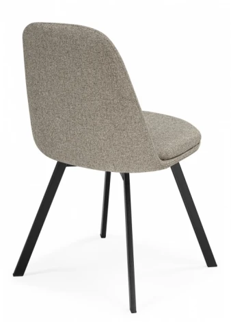 Обеденный стул Woodville Texas (Металл, Рогожка/Черный) арт.15885