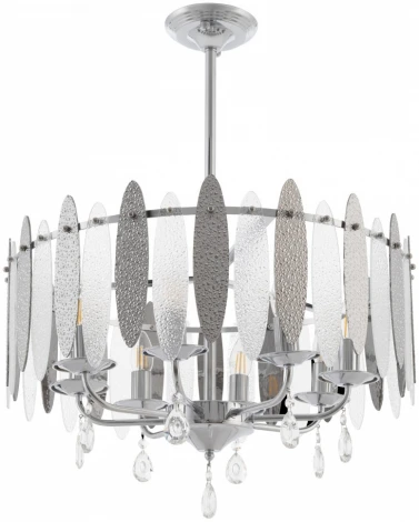 Подвесная люстра хрустальная на штанге Arte Milano Sorrento-4309 374309/8/350/570 CR (220V)