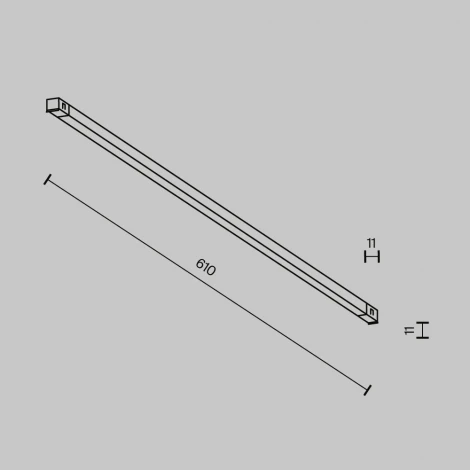 Трековый светильник низковольтный светодиодный 48V 45W 3000K Maytoni Technical Basis TR240-2-12W3K-B