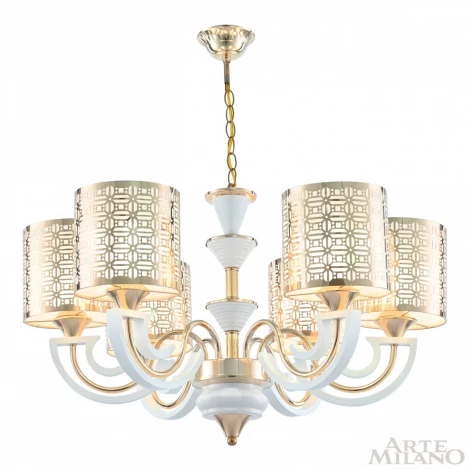 Подвесная люстра Arte Milano Florentia-8857 308857/6 Wh/Gd (220V, на цепи)