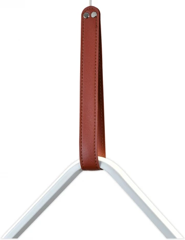 Подвесной светодиодный светильник Escada Alliance 10296/1LED White 34Вт, кожа/металл/силикон, белый (220V, на проводе)