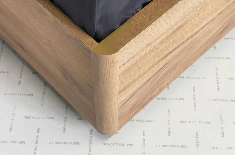 Адам Кровать с подъемным механизмом 160х200 см, цвет дуб крафт золотой/грей алькантара (велюр) Mebelson (арт.MSA-06.2759)