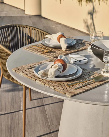 Стул уличный La Forma (ex Julia Grup) Yanet (Зеленый/ Веревка,Пена,Сталь)