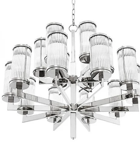 Подвесная люстра ярусная Сilindery Silver D75 By ImperiumLoft Сilindery01 (220V, на цепи)