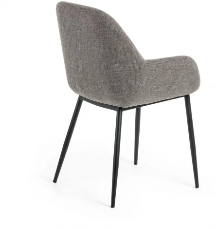 Обеденный стул La Forma (ex Julia Grup) Konna (Серый/ Металл,Пена,Сталь,Фанера)