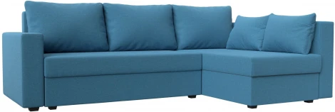 Диван угловой Мансберг правый угол (Голубой/Рогожка) Лига Диванов арт.121539