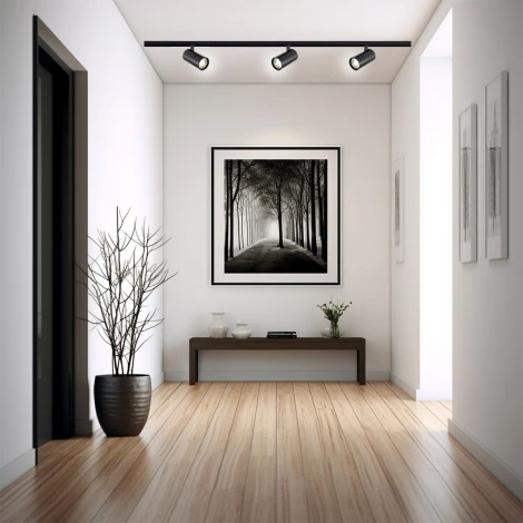 Трековый светильник однофазный Escada 20002 20002TRA/01LED SBK 10Вт, металл, черный матовый (220V, круглые)