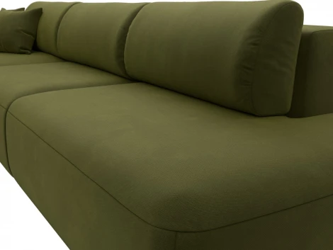 Диван угловой Лига-036 НПБ Модерн Лонг левый угол (Зеленый/Микровельвет) Лига Диванов арт.121419L