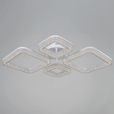 Потолочная люстра светодиодная на штанге с регулировкой цветовой температуры, яркости и ночным режимом Reluce 09290-0.3-2+2 WH