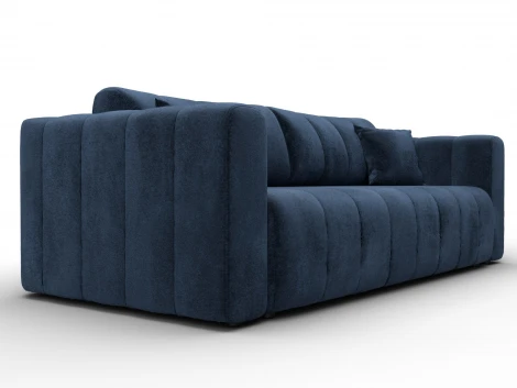 Диван прямой Лига-062 НПБ (ДСП,Фанера,ХДФ/Пластик/Велюр/Синий) Лига Диванов 130277