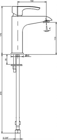 Смеситель Paini Palermo PACR205KM для раковины