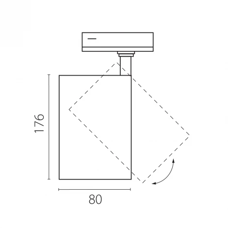 Трековый светильник однофазный/трехфазный светодиодный 30W 220V 2100LM 20-55G с тонким адаптером Lightstar Canno Pro C4307SS