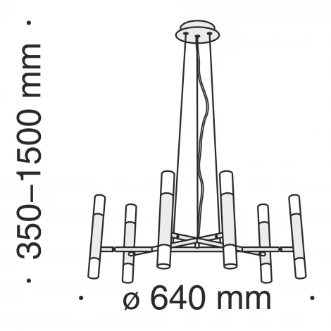 Подвесной светильник Maytoni Vigo MOD031PL-12B (220V, на тросе)