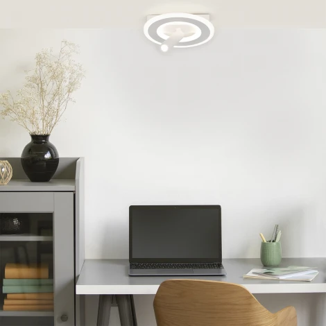 Настенно-потолочный светодиодный светильник со спотом Escada 20045Led 20045SMA/02LED WH 38Вт, металл/акрил, белый