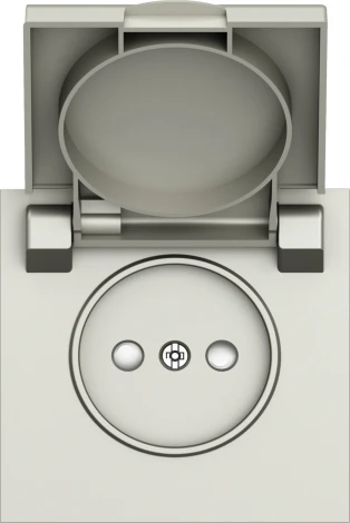 Накладка для розетки без заземления, с крышкой, 16A 250 В~, шампань IP44 Donel S08 DS43451