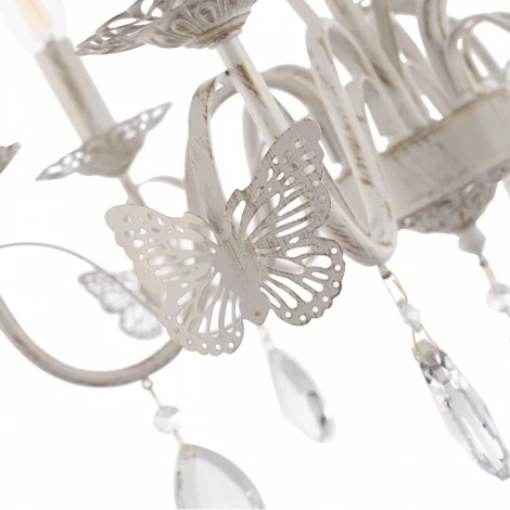 Подвесная люстра Arte Milano AM346179 346179/6 WT+SL (220V, подвески, на цепи, подсвечник, свеча)