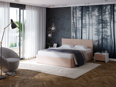 PROxSON Кровать Vector Plus (Ткань: Рогожка Savana Camel (бежевый)) 90x200