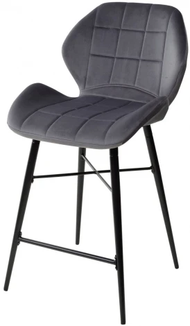 Полубарный стул M-City MARCEL BLUVEL-14 GREY (H=65cm), велюр