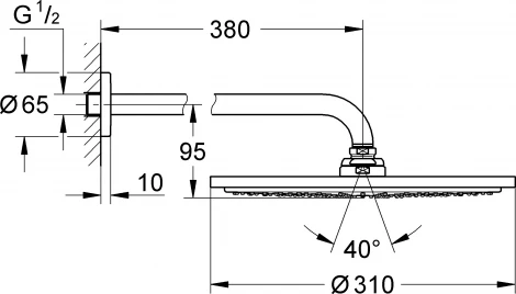Верхний душ Grohe Rainshower Cosmopolitan 310 26056000