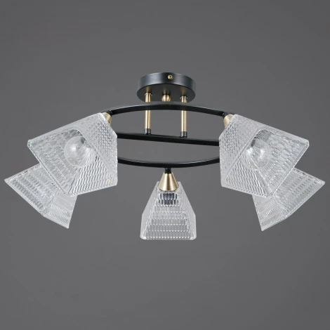 Потолочная люстра на штанге ILLUMICO IL0850-5CSQ-25BKAB ELITE