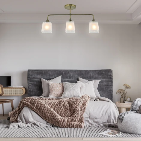 Потолочная люстра на штанге Escada 2103/3P E27*40W Antique Brass