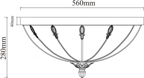 Потолочный светильник уличный Chiaro Мидос 802011306