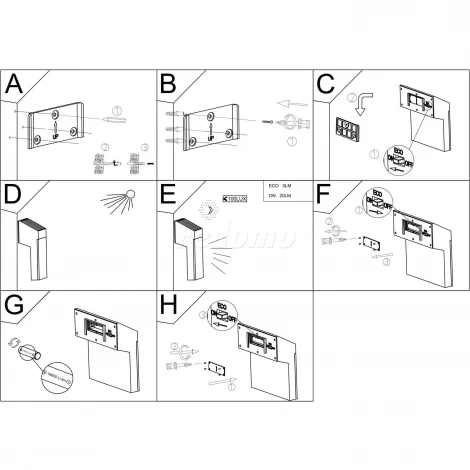 Настенный светильник уличный Eglo Lunano 97339