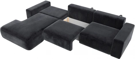 Диван угловой Лига-036 НПБ Классик Лонг левый угол Лига Диванов (Велюр) арт.127803L