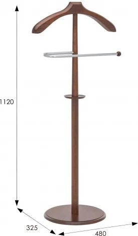 Вешалка костюмная В 25Н средне-коричневый Mebelik арт.002233