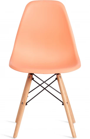 Обеденный стул Tetchair CINDY (Дерево бук,Металл,Пластик/Оранжевый)