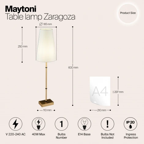 Потолочная люстра Maytoni Zaragoza H001CL-05BS (220V)