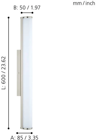 Настенный светильник линейный IP44 светодиодный влагозащищенный Eglo Calnova 94716 (220V)