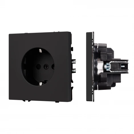 Механизм электрической розетки SCT-NOBE-MEU1-SFPL-BK (230V, 16A) (Arlight) 054277