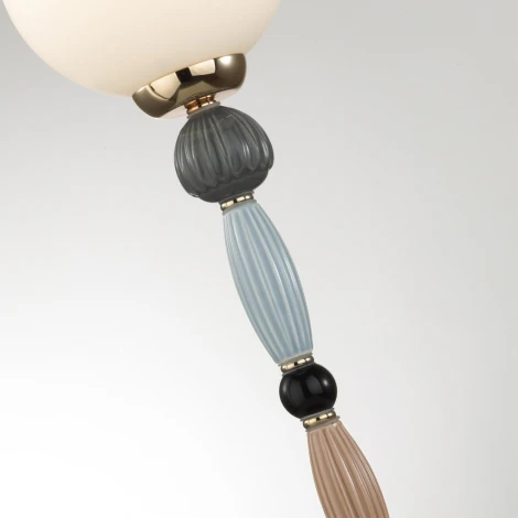Настольная лампа Odeon Light Palle 5405/1T золотой/коричневый/голубой/белый матов./металл/керамика/стекло E14 1*40W (220V, выключатель, шар)