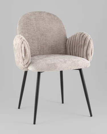 Стул обеденный Stool Group Wave Stripes букле серый арт.УТ000040342