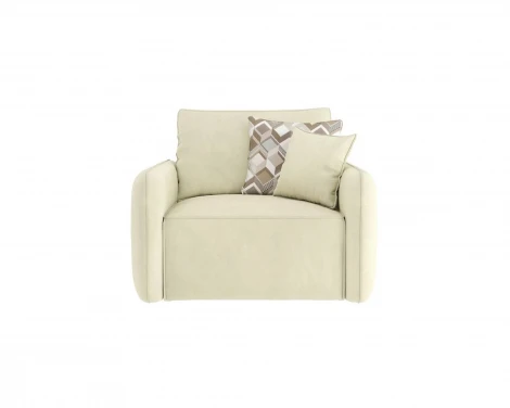 Кресло тканевое молочное D1 Портленд AAA4155005 Premier 01