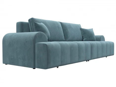 Диван прямой Лига-080 (ДСП/Пластик/Велюр/Бирюзовый) Лига Диванов 131115