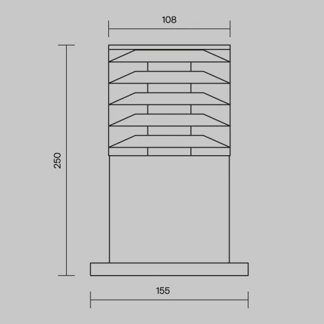 Наземный светильник Maytoni Bronx O576FL-01GR (220V, круглые, IP54)