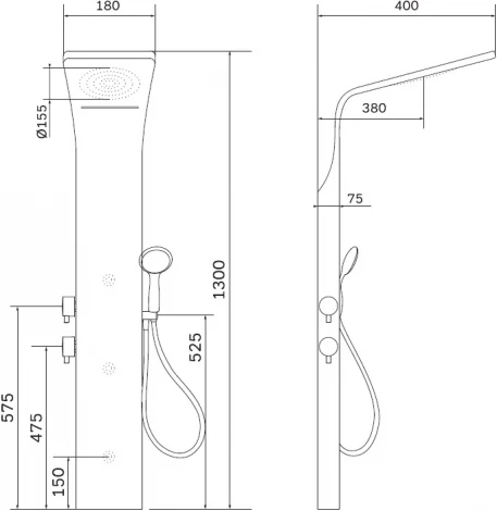 Душевая панель Am.Pm Tender W45P-1-130