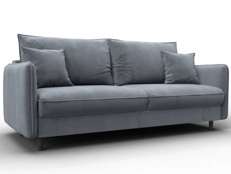 Диван прямой Лига-064 НПБ (ДСП/Дерево/Велюр/Серый) Лига Диванов 129610