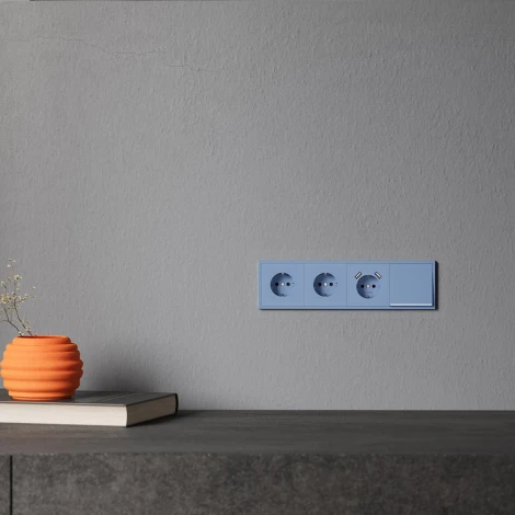 Клавиша для выключателя/переключателя одноклавишного с подсветкой (деним) Voltum S70 VLS000215