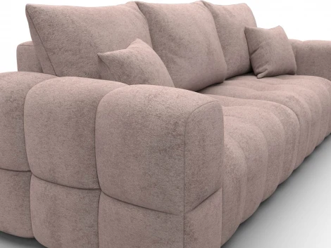 Диван прямой Лига-110 НПБ (ДВП,ДСП,ЛДСП,Брус,Фанера,Велюр/Бежевый) Лига Диванов 136510