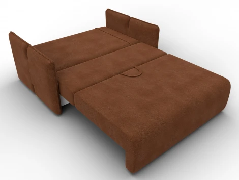 Диван прямой Лига-117 (ЛДСП,Брус,Фанера,Велюр/Терракотовый) Лига Диванов 137017