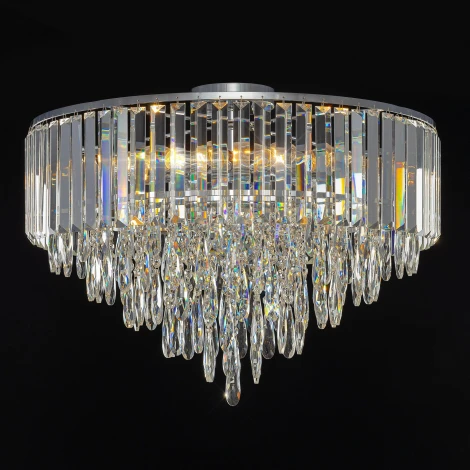 Потолочная люстра каскадная хрустальная Citilux Leonna CL320191