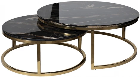 Журнальный стол Garda Decor 57EL-CT101А-BL (Золото/Черный)