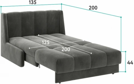 ВЕНЕЦИЯ Кровать-диван прямой бежевый, 120 D1 furniture арт.AAA41384002