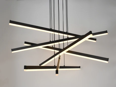 Подвесная ярусная люстра светодиодная с пультом Rivoli Mabel 6183-201 (регулировка яркости, 220V, на тросе)